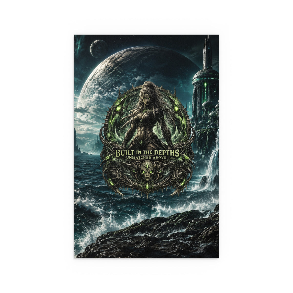 The Siren gym motivation silk poster Oceanic Gothic Art Print