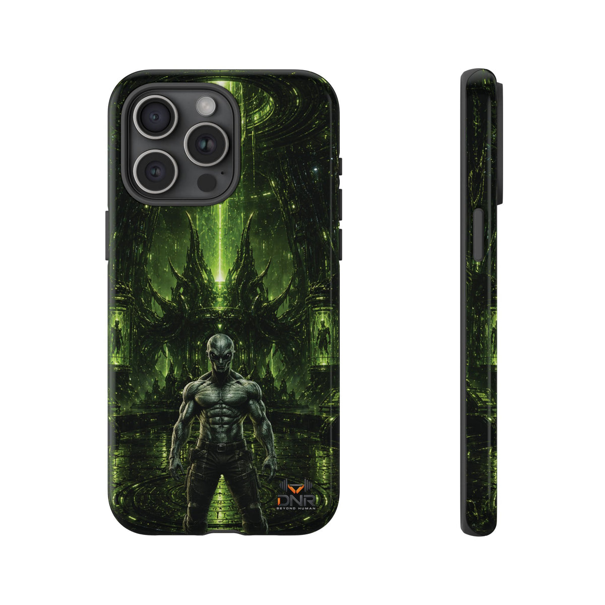 The Abductor Cyber Demon Warrior Tough Case | Sci‑Fi Gothic Phone Armor iphone cases