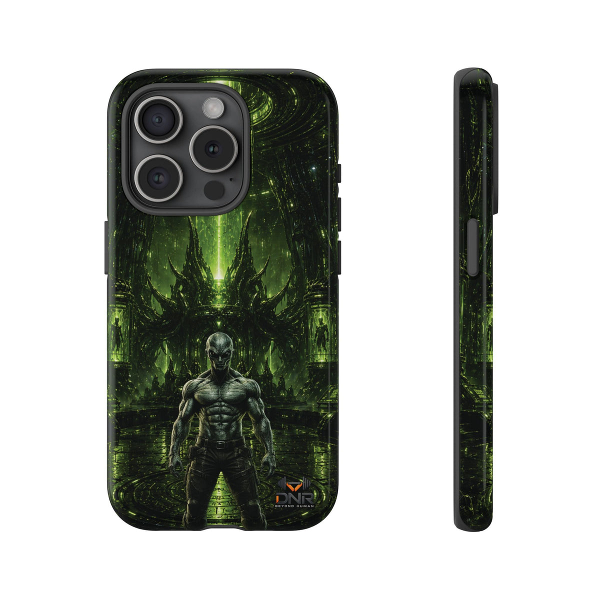 The Abductor Cyber Demon Warrior Tough Case | Sci‑Fi Gothic Phone Armor iphone cases