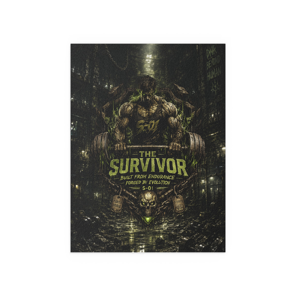 This Survivor Poster — Motivational Gym Silk Print (Indoor/Outdoor)