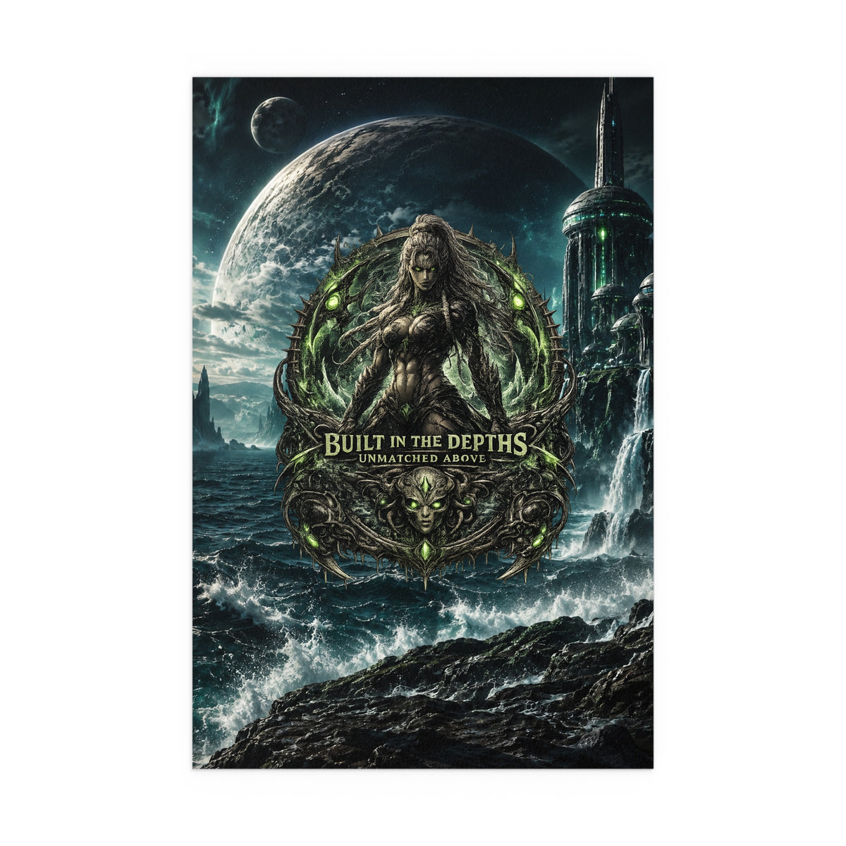 The Siren gym motivation silk poster Oceanic Gothic Art Print