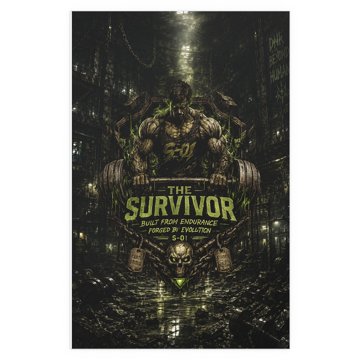 This Survivor Poster — Motivational Gym Silk Print (Indoor/Outdoor)