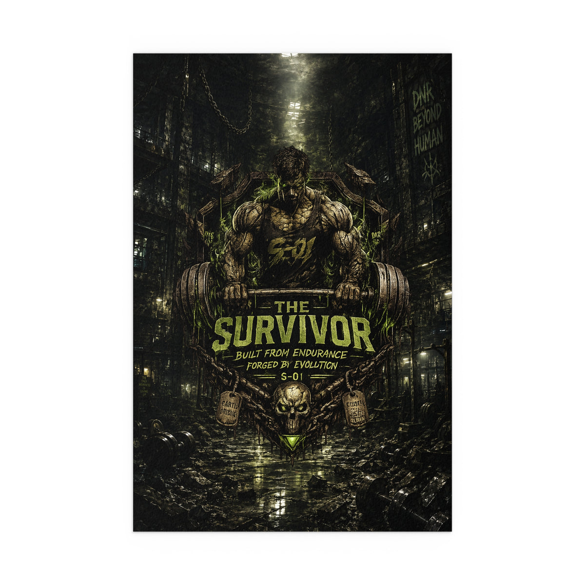 This Survivor Poster — Motivational Gym Silk Print (Indoor/Outdoor)