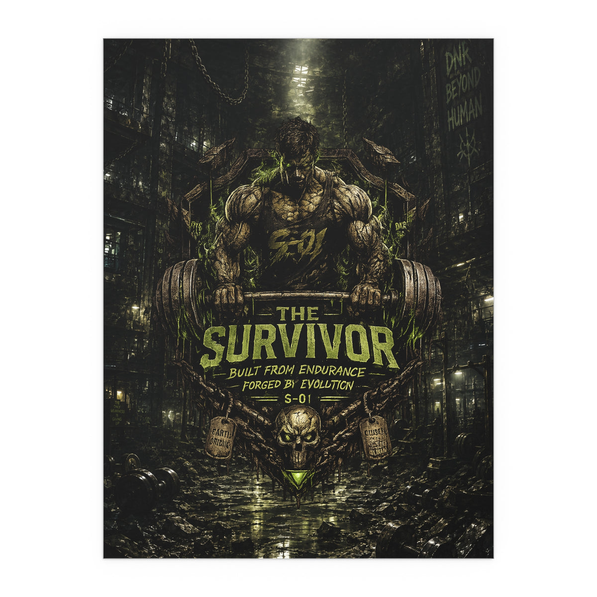 This Survivor Poster — Motivational Gym Silk Print (Indoor/Outdoor)