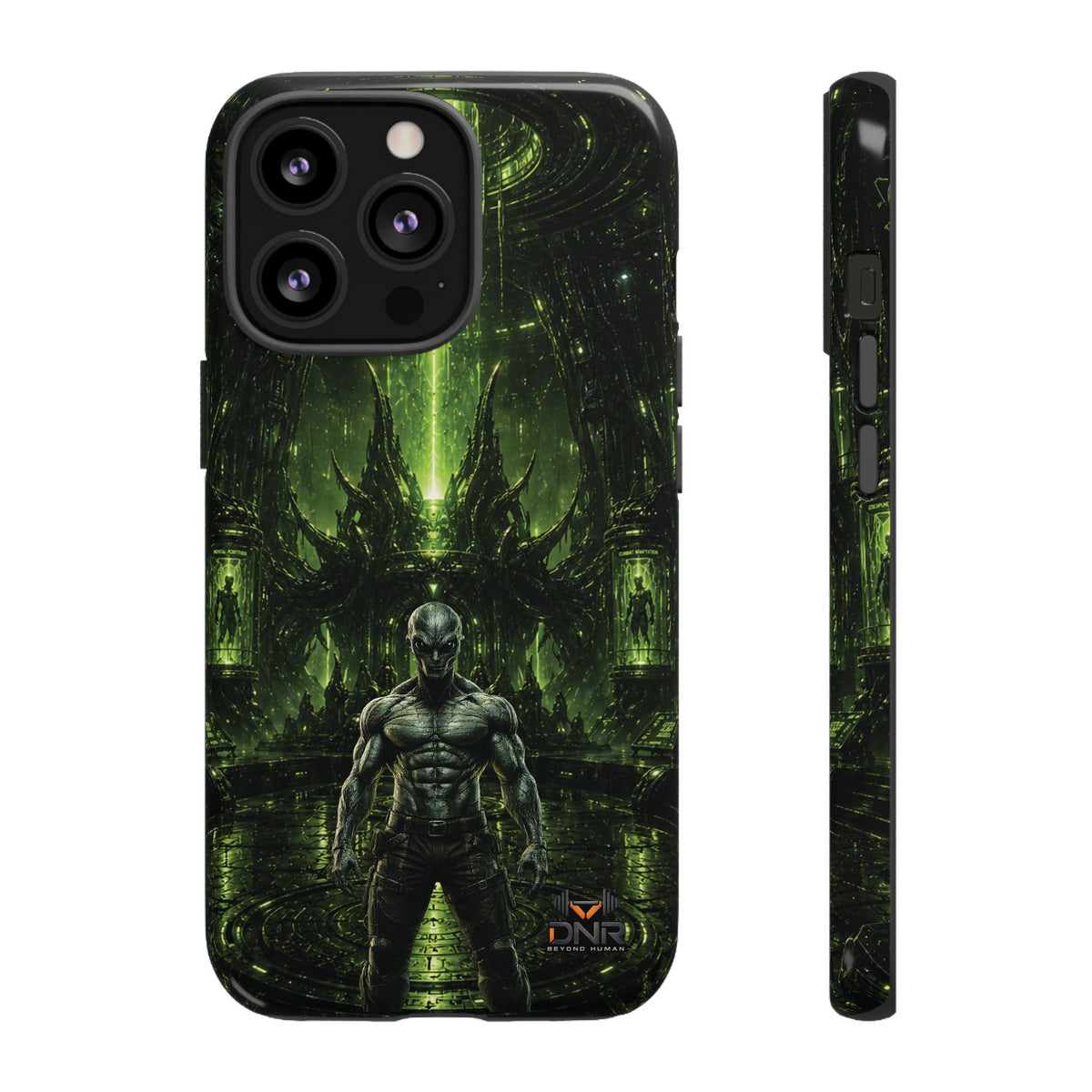 The Abductor Cyber Demon Warrior Tough Case | Sci‑Fi Gothic Phone Armor iphone cases