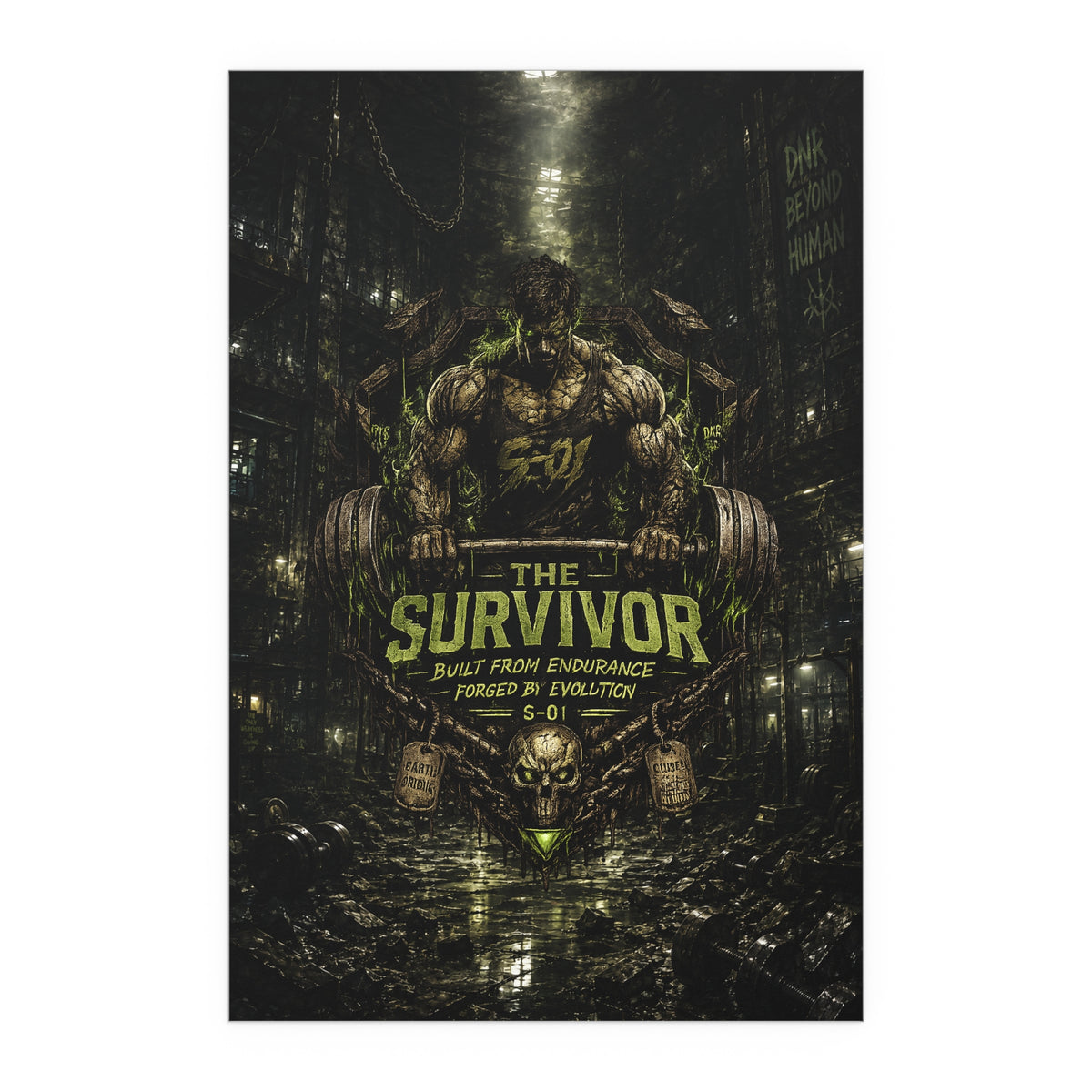 This Survivor Poster — Motivational Gym Silk Print (Indoor/Outdoor)