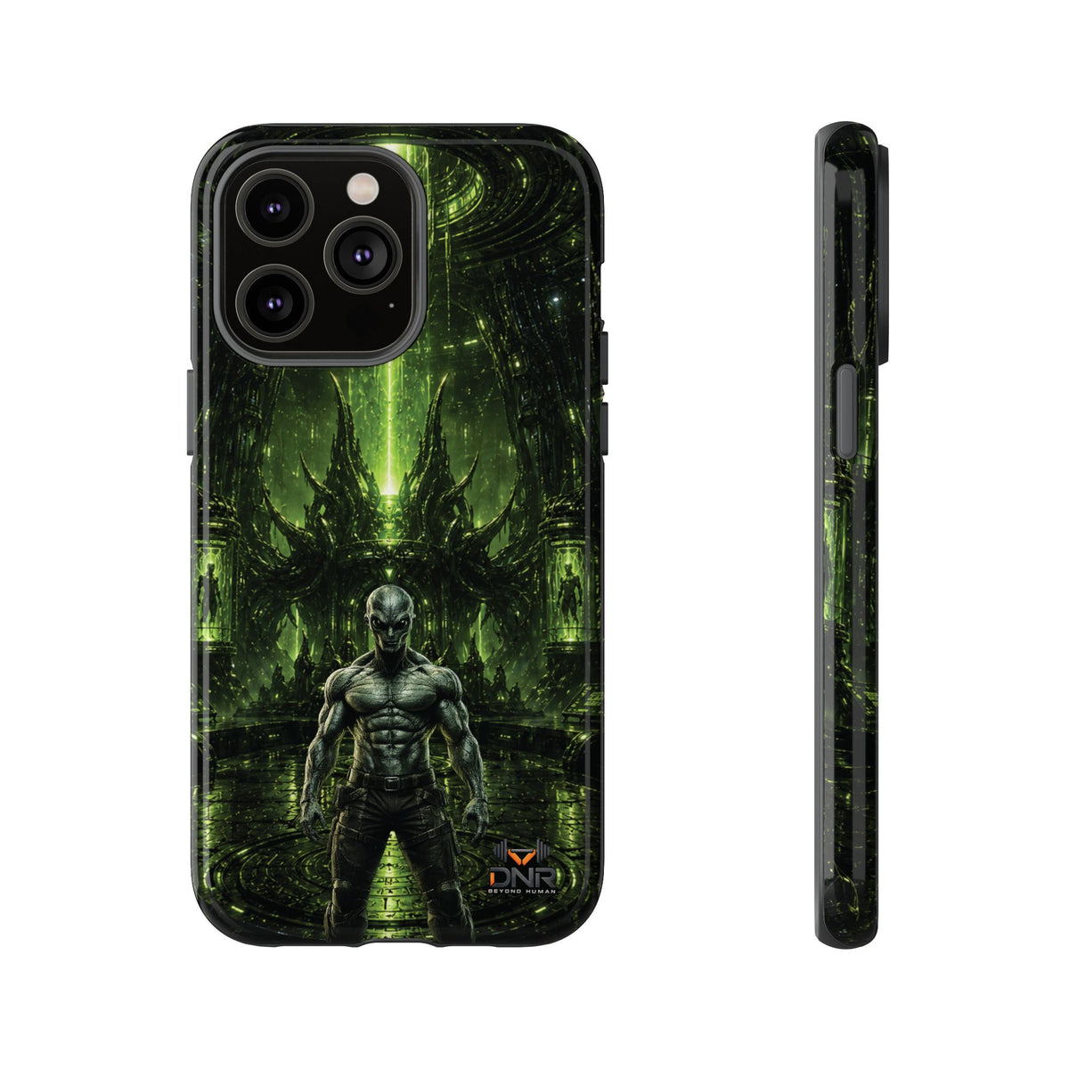 The Abductor Cyber Demon Warrior Tough Case | Sci‑Fi Gothic Phone Armor iphone cases