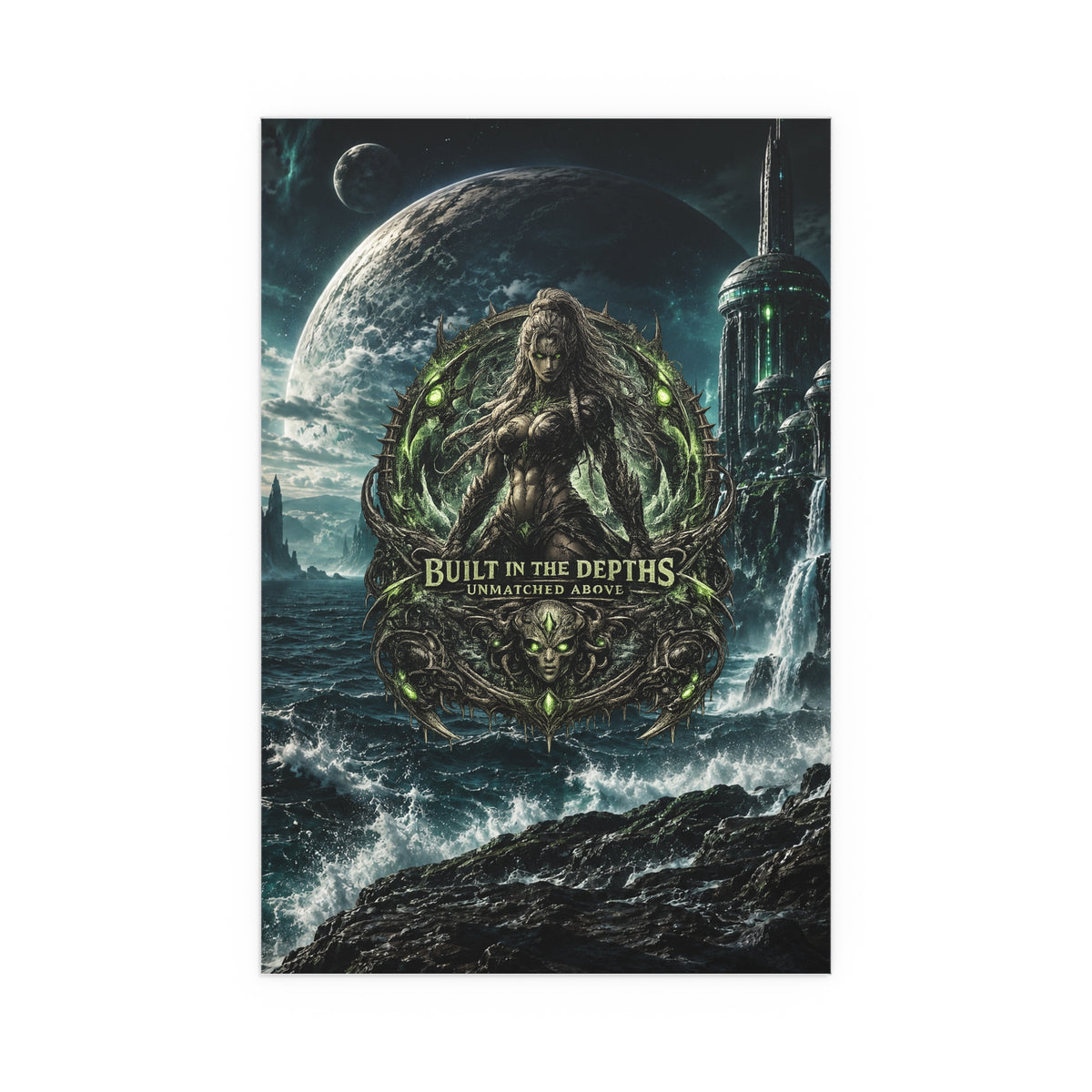 The Siren gym motivation silk poster Oceanic Gothic Art Print