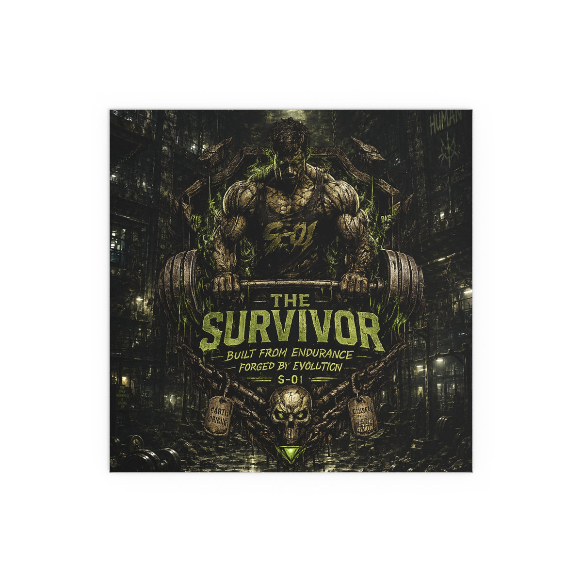 This Survivor Poster — Motivational Gym Silk Print (Indoor/Outdoor)