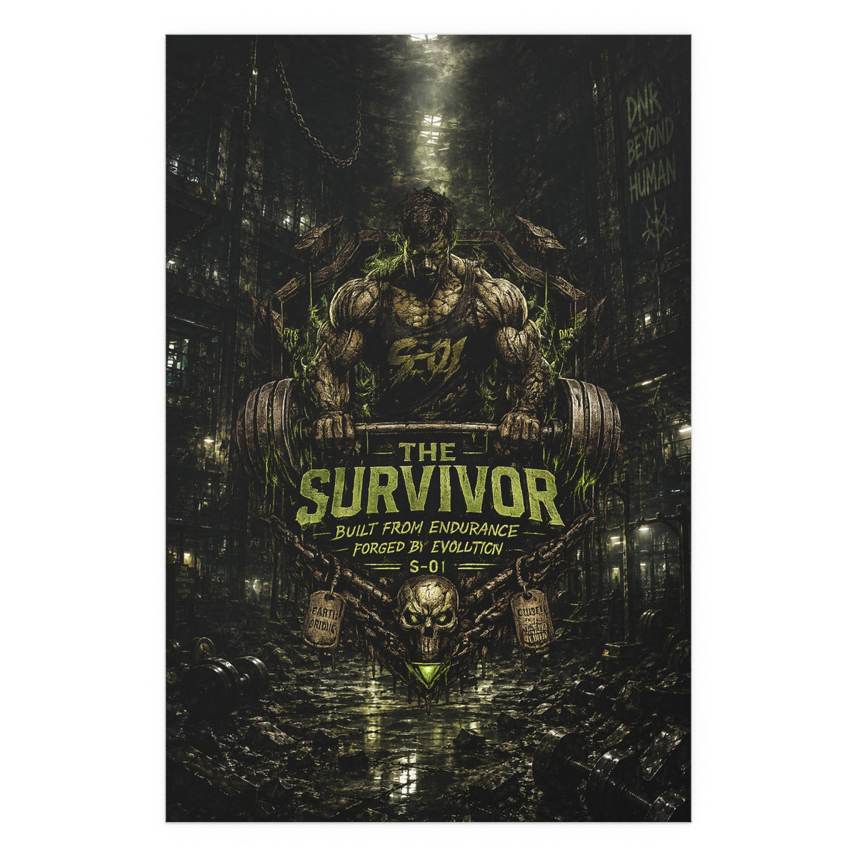 This Survivor Poster — Motivational Gym Silk Print (Indoor/Outdoor)