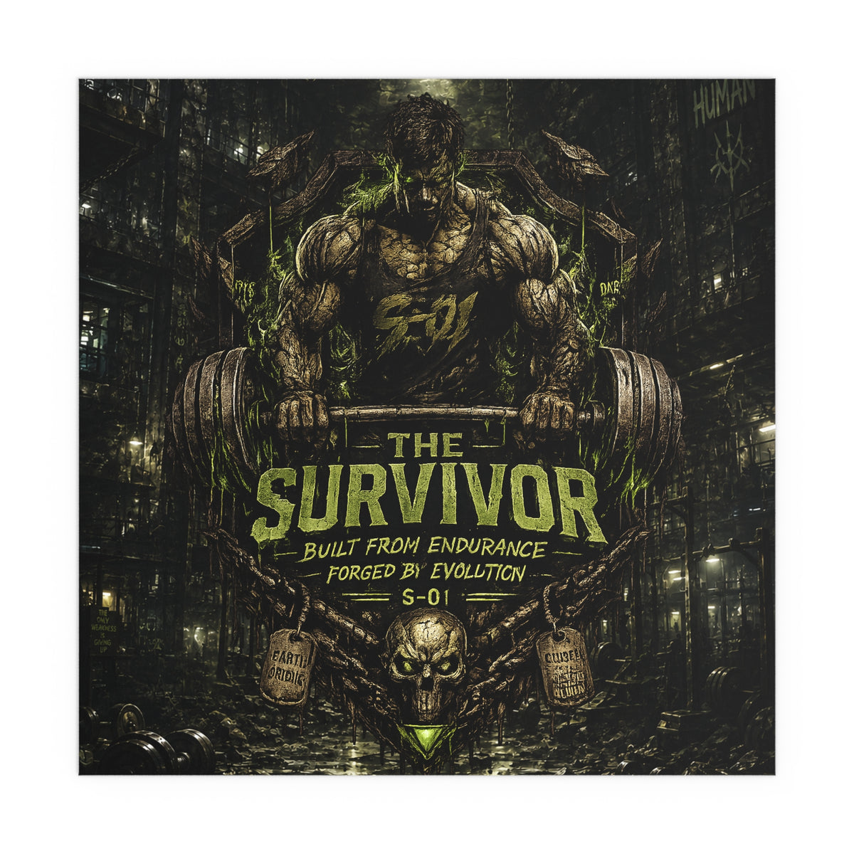 This Survivor Poster — Motivational Gym Silk Print (Indoor/Outdoor)