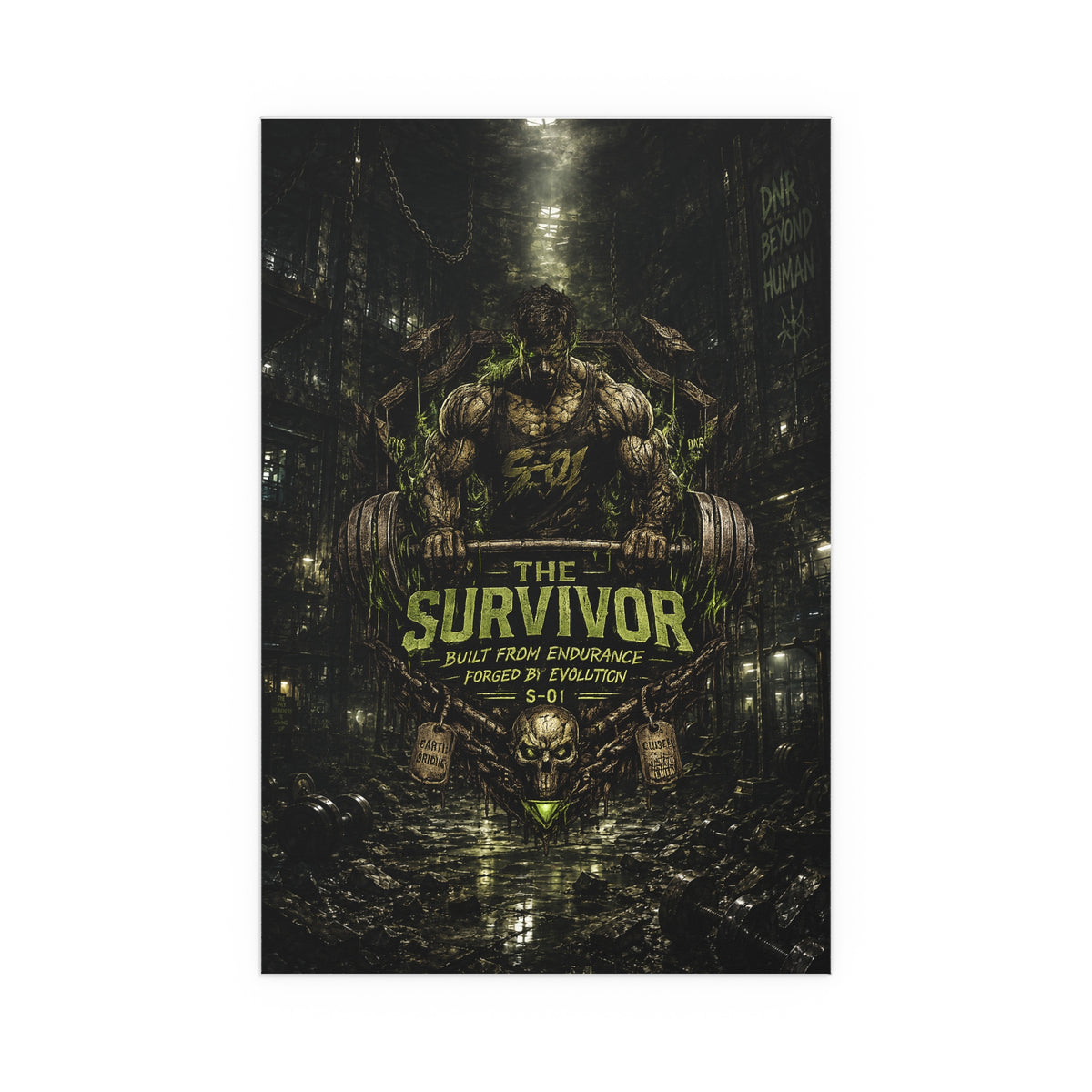 This Survivor Poster — Motivational Gym Silk Print (Indoor/Outdoor)