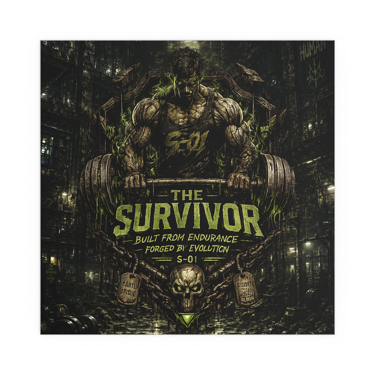This Survivor Poster — Motivational Gym Silk Print (Indoor/Outdoor)