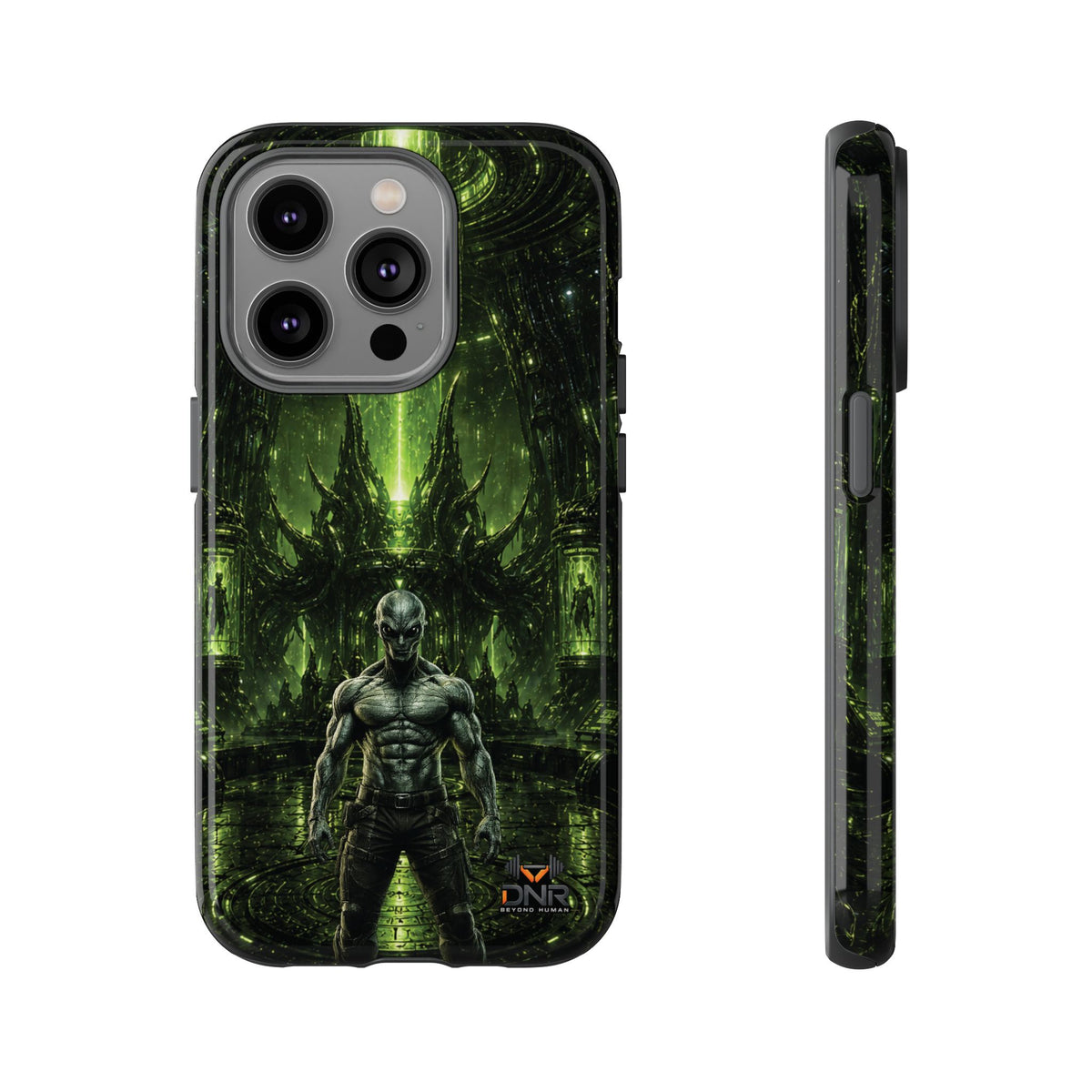 The Abductor Cyber Demon Warrior Tough Case | Sci‑Fi Gothic Phone Armor iphone cases