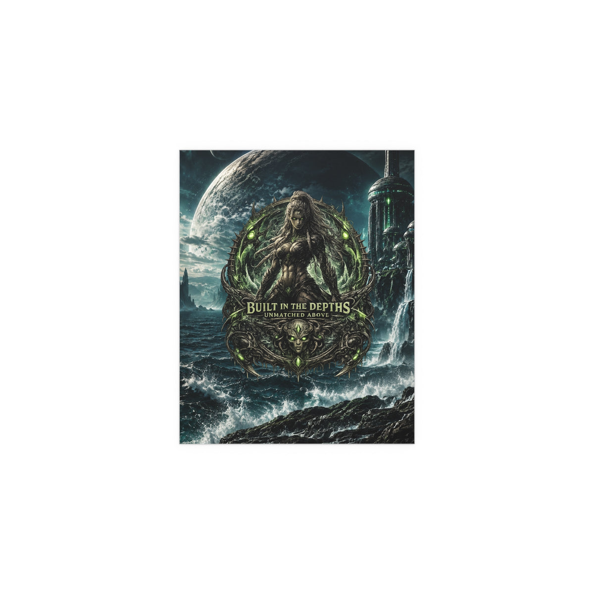 The Siren gym motivation silk poster Oceanic Gothic Art Print