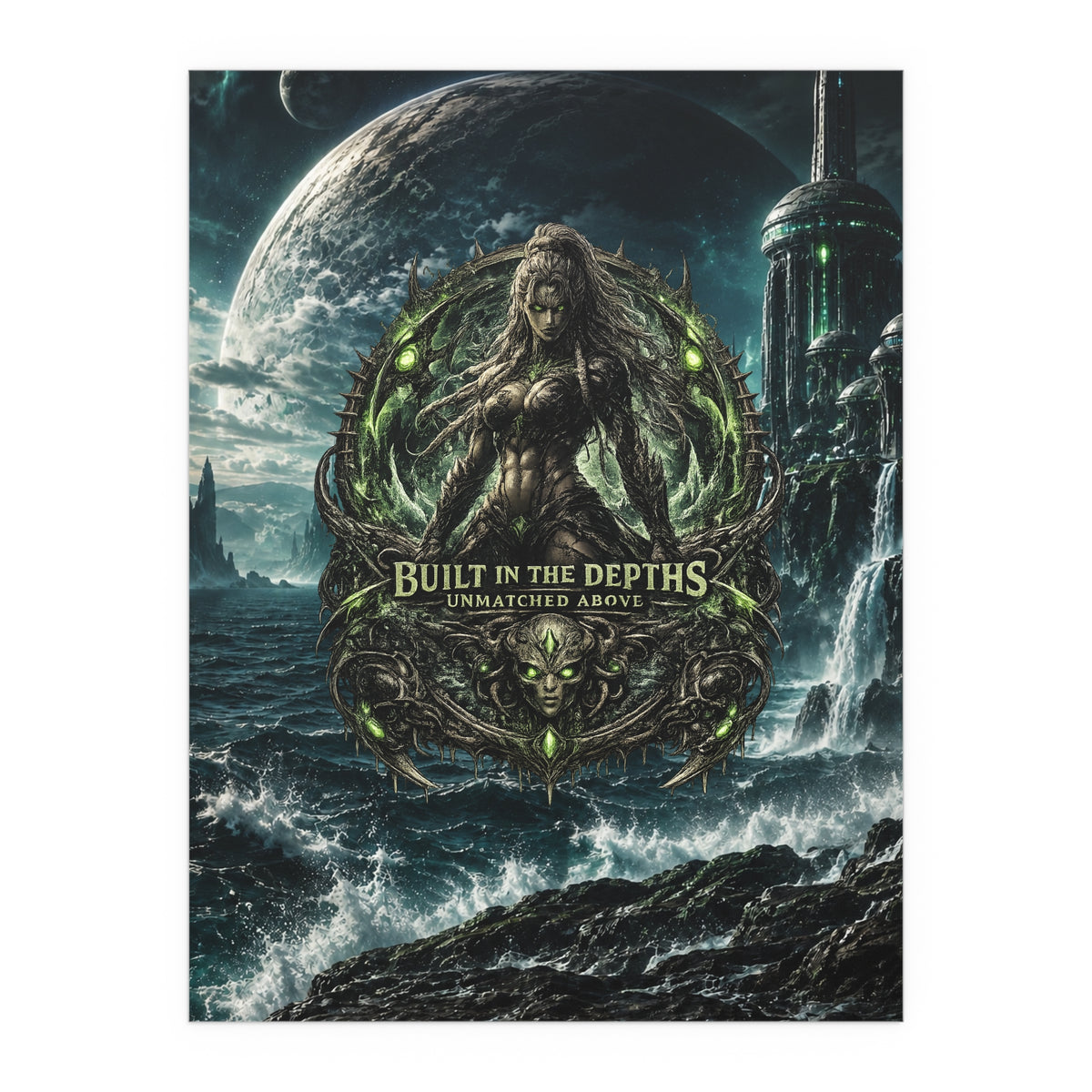 The Siren gym motivation silk poster Oceanic Gothic Art Print