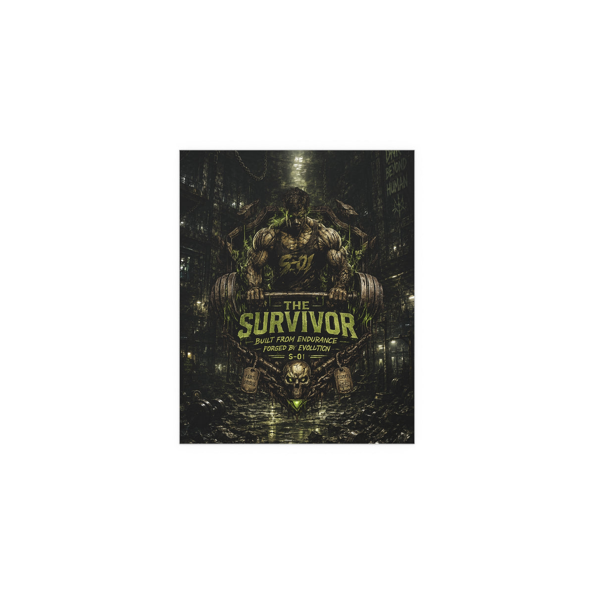 This Survivor Poster — Motivational Gym Silk Print (Indoor/Outdoor)