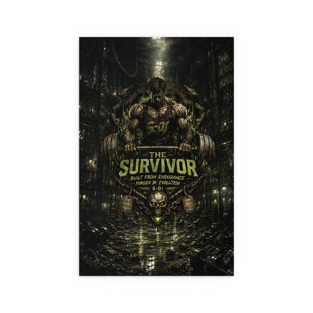 This Survivor Poster — Motivational Gym Silk Print (Indoor/Outdoor)