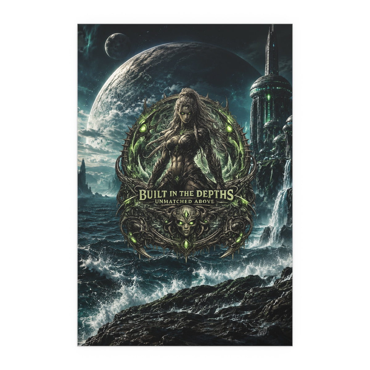 The Siren gym motivation silk poster Oceanic Gothic Art Print
